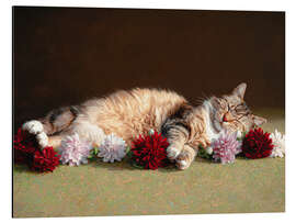 Alubild Geborgen in einem Blumenbeet - DejaReve