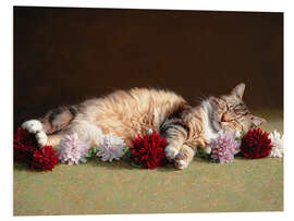 Hartschaumbild Geborgen in einem Blumenbeet - DejaReve