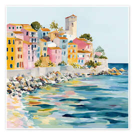 Wandbild Meer an der Cote D'azur - Niphion