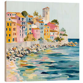 Holzbild Meer an der Cote D'azur - Niphion