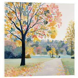Acrylglasbild Herbstspaziergang im Park - Niphion