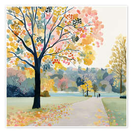 Poster Herbstspaziergang im Park - Niphion