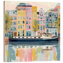 Holzbild Amsterdam im Herbst - Niphion