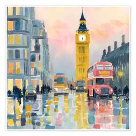 Poster London in der Abendröte - Niphion