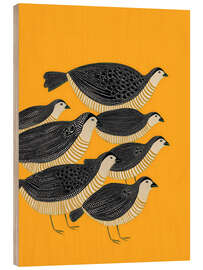 Holzbild Wachtelparade - Branka Kodžoman