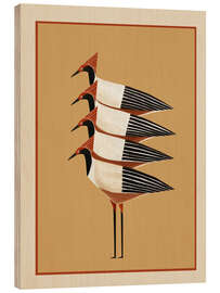 Holzbild Vier Vögel - Branka Kodžoman