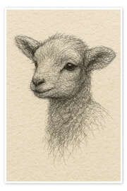 Wandbild Babylamm - Natalie Bruns