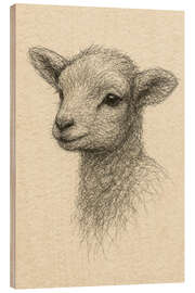 Holzbild Babylamm - Natalie Bruns