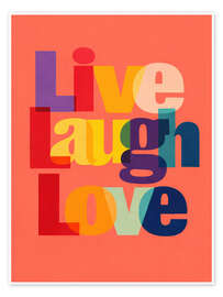 Wandbild Live, Laugh, Love - ThingDesign