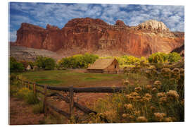 Acrylglasbild Famous Fruits Barn, Capitol Reef, USA - Martin Podt
