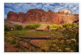 Wandbild Famous Fruits Barn, Capitol Reef, USA - Martin Podt
