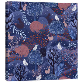 Leinwandbild Magischer Zauberwald mit geheimer Tür - Patruschka