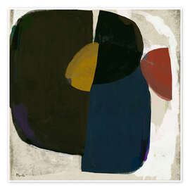 Wandbild Abstrakte Komposition in tiefen Farben - Marco Marella