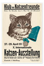 Wandbild Klub der Katzenfreunde, Katzen-Ausstellung 1935 - Vintage Advertising Collection