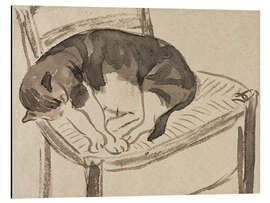 Print på aluminium Sleeping Cat - Jane Poupelet