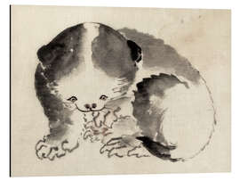 Print på aluminium Chunky Kitten - Katsushika Hokusai