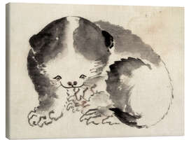 Leinwandbild Dickes Kätzchen - Katsushika Hokusai