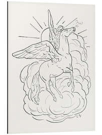 Print på aluminium Pegasus in Flight - Leo Gestel