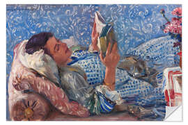 Wandsticker Die Leserin, ein weibliches Porträt - Lovis Corinth