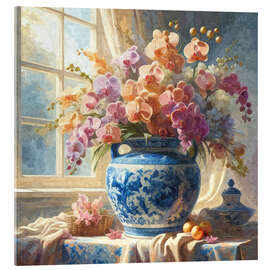 Acrylglasbild Stillleben mit Delfter Blau - Sabine Wagner