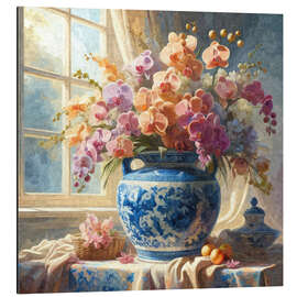 Alubild Stillleben mit Delfter Blau - Sabine Wagner