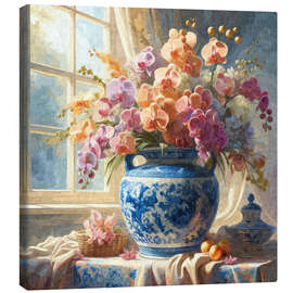 Leinwandbild Stillleben mit Delfter Blau - Sabine Wagner