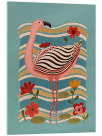 Quadro em acrílico Pink Flamingo - Branka Kodžoman