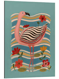 Print på aluminium Pink Flamingo - Branka Kodžoman