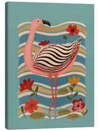 Leinwandbild Rosa Flamingo - Branka Kodžoman