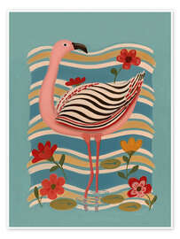 Poster Rosa Flamingo - Branka Kodžoman