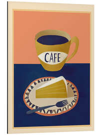 Alubild Kaffee mit Kuchen