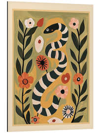 Alubild Gestreifte Gartenschlange - Branka Kodžoman