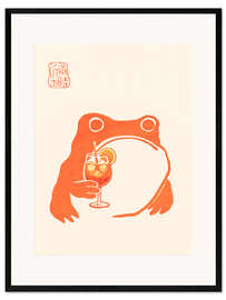 Gerahmter Kunstdruck Meika Gafu - Aperol Frog