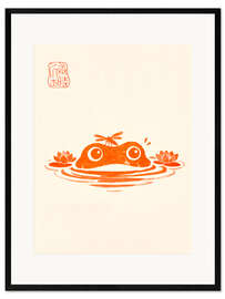 Gerahmter Kunstdruck Meika Gafu - Baby Frog