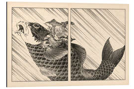 Print på aluminium Koi and Warrior - Anthology of Tang Dynasty Poems