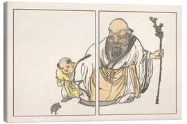 Leinwandbild Kihō Gafu - Monch And Turtle