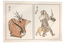 Acrylglasbild Meika Gafu - Deer And Hunter