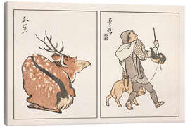 Leinwandbild Meika Gafu - Deer And Hunter