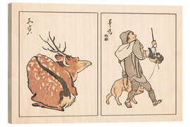 Holzbild Meika Gafu - Deer And Hunter