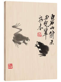 Holzbild Two Frogs - Qi Baishi