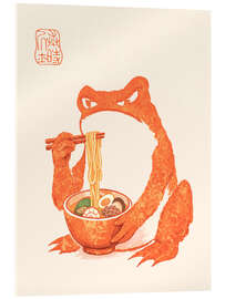 Acrylglasbild Meika Gafu - Ramen Frog - Matsumoto Hoji