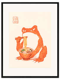 Gerahmter Kunstdruck Meika Gafu - Ramen Frog