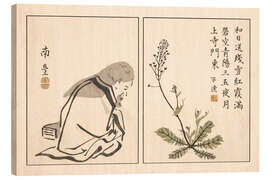 Holzbild Meika Gafu - Monk and Shepherd’s Purse