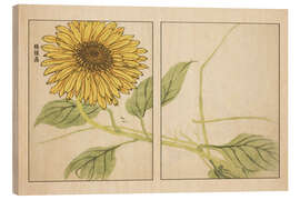 Holzbild Kihō Gafu - Sunflower