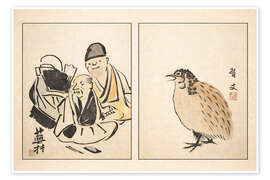 Wandbild Meika Gafu – Gelehrte und Wachtel