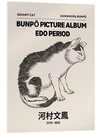 Acrylglasbild Bunpō Gafu - Grumpy Cat - Kawamura Bunpō