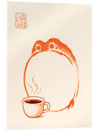 Acrylglasbild Meika Gafu - Coffee Frog - Matsumoto Hoji