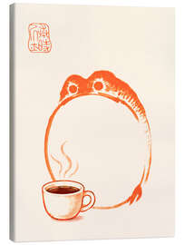 Leinwandbild Meika Gafu - Coffee Frog - Matsumoto Hoji