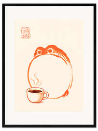 Gerahmter Kunstdruck Meika Gafu - Coffee Frog