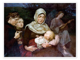 Wandbild Der Schutzengel, 1905 - Hans Thoma